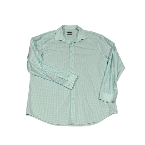 Unlisted‎ by Kenneth Cole Teal Button-up, 17 34/35, #494-S - Picture 2 of 4